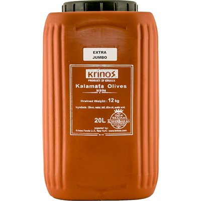 KRINOS Kalamata Olives - Extra Jumbo 12kg