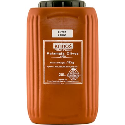 KRINOS Kalamata Olives - Extra Large 12kg