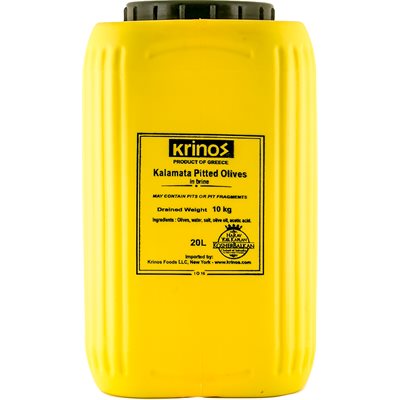KRINOS Greek Pitted Kalamata Olives 10kg KRINOS Greek Pitted Kalamata Olives 10kg