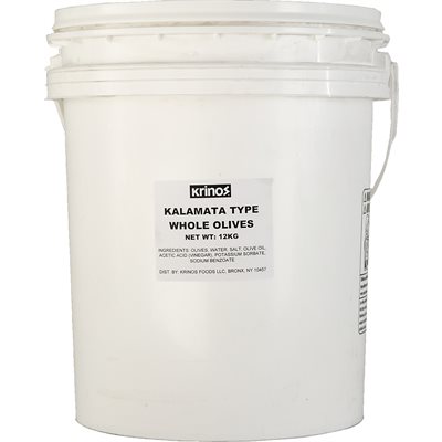 KRINOS Kalamata-type Olives - Large 12kg KRINOS Kalamata-type Olives - Large 12kg