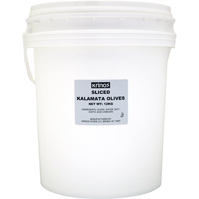 KRINOS Sliced Kalamata Olives 12kg KRINOS Sliced Kalamata Olives 12kg