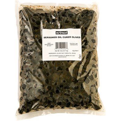 KRINOS Seasoned Oil Cured Olives 5lb