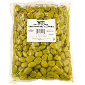 KRINOS Green Olives stuffed with almonds 5lb