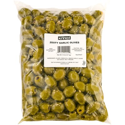 KRINOS Zesty Garlic Olives 5lb