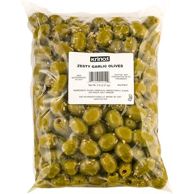 KRINOS Zesty Garlic Olives 5lb KRINOS Zesty Garlic Olives 5lb