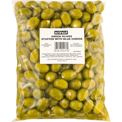 KRINOS Green Olives stuffed with blue cheese 5lb
