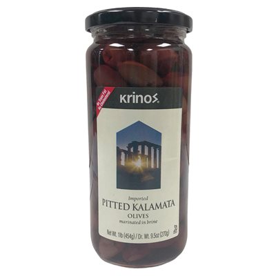 KRINOS Pitted Kalamata Olives 1lb