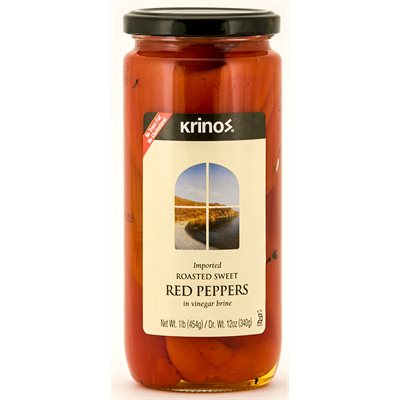 KRINOS Roasted Red Peppers 1lb KRINOS Roasted Red Peppers 1lb