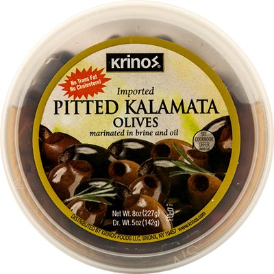 KRINOS Pitted Kalamata Olives 8oz KRINOS Pitted Kalamata Olives 8oz
