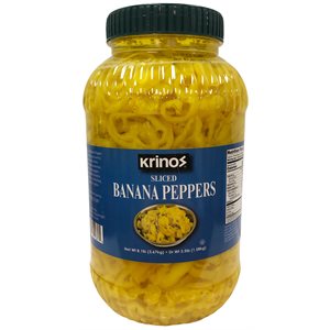 Krinos Sliced Banana Peppers 4/1 gal