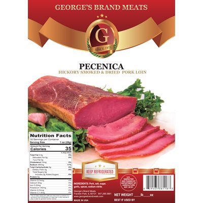 GEORGE'S Dry Pork Loin (Pecenica) Appr 20lb