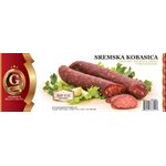 GEORGE'S Smoked Dried Pork Sausage (Sremska Kobasica) Appr 20lb