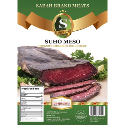 SABAH Smoked Dried Beef (Suva Meso) Appr 20lb SABAH Smoked Dried Beef (Suva Meso) Appr 20lb