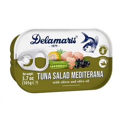 DELAMARIS Mediterranea Tuna Salad 105g tins DELAMARIS Mediterranea Tuna Salad 105g tins