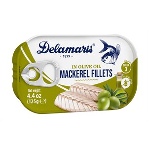 Delamaris Mackerel Fillets in Extra Virgin Olive Oil 14/125g