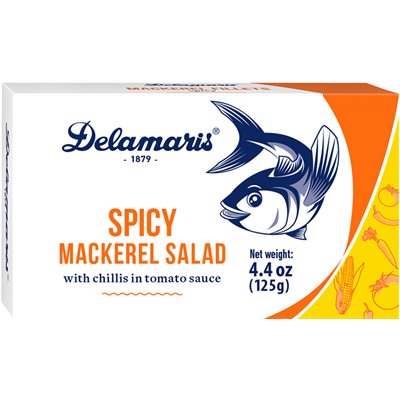 Delamaris Spicy Mackerel Salad 14/125g tins