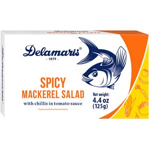Delamaris Spicy Mackerel Salad 14/125g tins