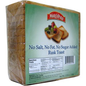 MARCO POLO Salt, Fat and Sugar-Free Golden Rusks 7.7oz