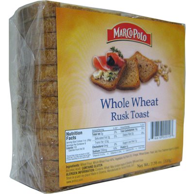 MARCO POLO Whole Wheat Rusks 7.7oz MARCO POLO Whole Wheat Rusks 7.7oz