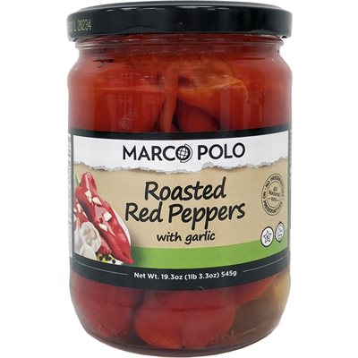 MARCO POLO Roasted Peppers with Garlic 19.3oz MARCO POLO Roasted Peppers with Garlic 19.3oz