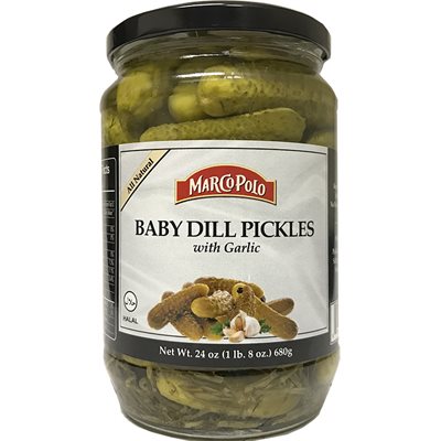 MARCO POLO Baby Dill Pickles with Garlic 24oz