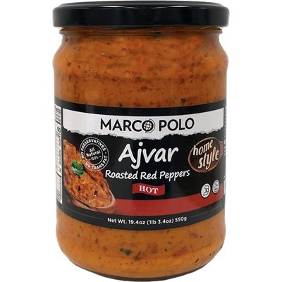 MARCO POLO "Homestyle" Hot Ajvar with roasted peppers 19.3oz MARCO POLO "Homestyle" Hot Ajvar with roasted peppers 19.3oz