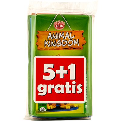 KRAS Animal Kingdom Milk Chocolate (5+1 gratis) 90g KRAS Animal Kingdom Milk Chocolate (5+1 gratis) 90g