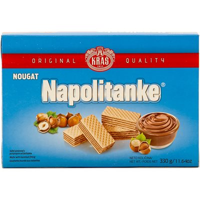 Kras Napolitanke Nougat Wafers 330g