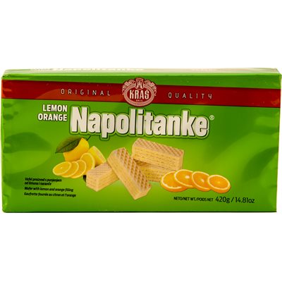 KRAS Napolitanke Lemon-Orange Wafers 420g