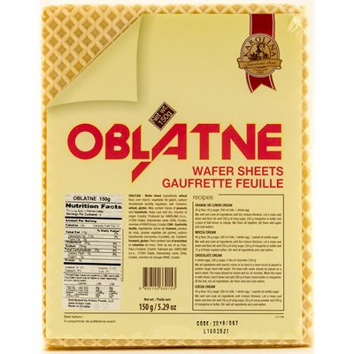 KRAS Karolina Oblatne Wafer Sheets150g KRAS Karolina Oblatne Wafer Sheets150g