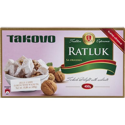 SWISSLION Takovo Jelly Candy (Laokoum) with walnuts 450g SWISSLION Takovo Jelly Candy (Laokoum) with walnuts 450g