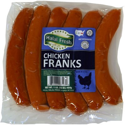 HALAL FRESH Chicken Frankfurters 1lb HALAL FRESH Chicken Frankfurters 1lb