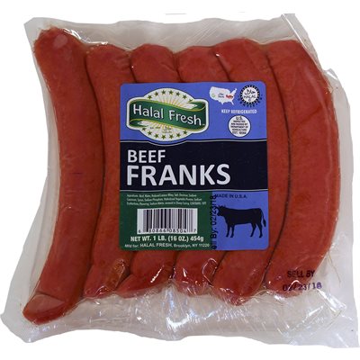 HALAL FRESH Beef Frankfurters 1lb HALAL FRESH Beef Frankfurters 1lb