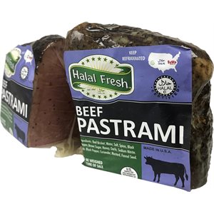 Halal Fresh Beef Pastrami Chunk approx 9 lbs