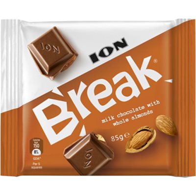 ION Break Milk Chocolate with whole almonds 85g