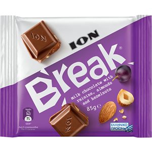 ION Break Milk Chocolate with nuts & raisins 85g